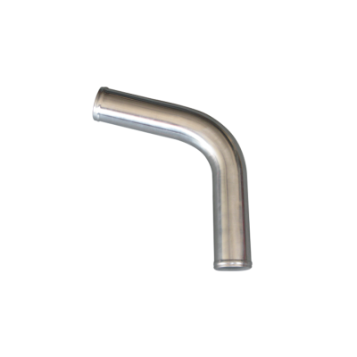 2" 75 Degree Aluminum Pipe, Mandrel Bent Polished, 2.0mm Thick Tube, 18" Length