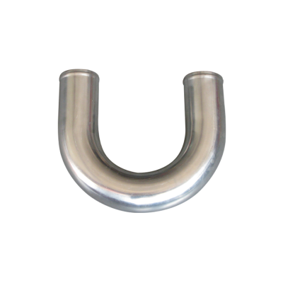 2.5" U-Bend Universal Aluminum Pipe, Mandrel Bent Polished, 2.0mm Thick Tube, 18" Length