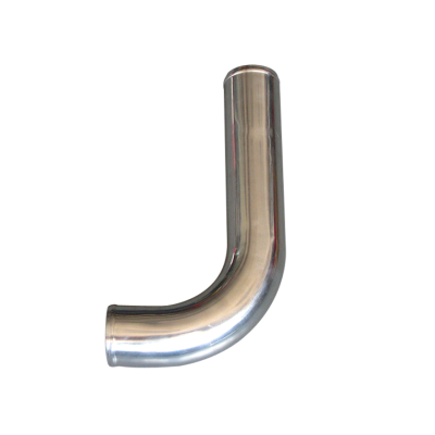 2.75" L-Bend Aluminum Pipe, Mandrel Bent Polished, 2.0mm Thick Tube, 18" Length