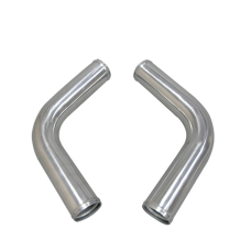 2pcs 2.5" Inch OD 75 Degree Universal Aluminum Intercooler Intake Pipe Tube