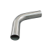 4" Aluminum Pipe 75 Degree Bend, Polished, Mandrel Bent, 3.0mm Thick, 24" Length Tube