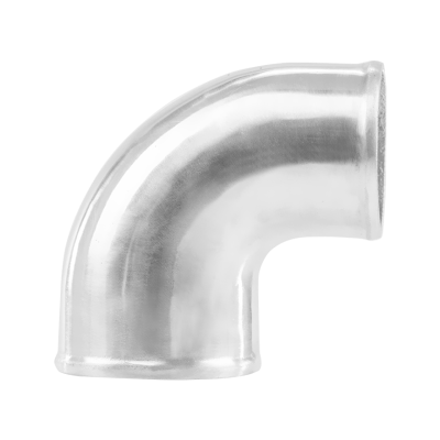 Polished Cast Aluminum 90 Degree 3.5"-3" O.D. Reducer Elbow Pipe Tube