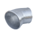 Polished Cast Aluminum 45 Degree 5" O.D. Elbow Pipe Tube