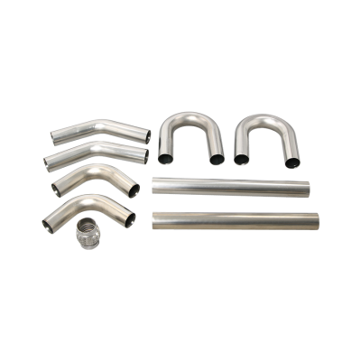Universal Stainless Piping Kit 2.5" 8 pcs 45 90 + Exhaust Flex Pipe
