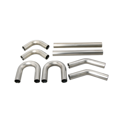 Universal Stainless Piping Kit 2.5" 8 pcs Exhaust Straight 45 90 U Pipe
