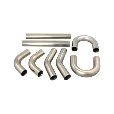 Universal Stainless Piping Tube  Kit 3" 8 pcs Exhaust Straight 45 90 U S Pipe