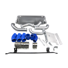 FMIC Front Mount Intercooler Kit + Cold Intake Pipe Tube and HeatShield For 02-05 Audi A4 B6 1.8T Turbo