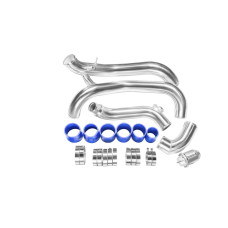 Intercooler Piping Pipe Tube Kit + HKS Style BOV For 89-99 240SX S14 S15 SR20DET