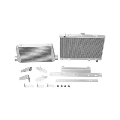 Aluminum Intercooler Radiator Mounting Bracket Kit For 86-91 RX7 RX-7 FC LS1 2JZ LS RB