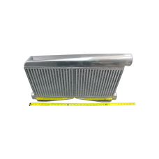 Universal 27"x16.5"x3.5" Twin Turbo Intercooler 2.5" Inlet & 3" outlet 