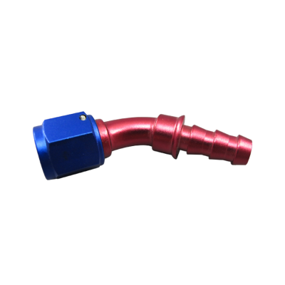 AN6 45 Degree Swivel Oil/Fuel/Gas Line Hose End Push-On Male Fitting Adapter