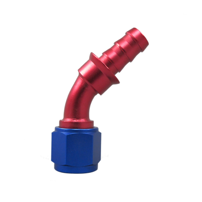 8 AN AN8 45 Degree Racing Aluminum Hose End Fitting Push On Lock Oil Adapter