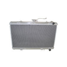 Aluminum Coolant Radiator For 95-99 Nissan 240SX S14 with KA24 (Stock US Model) Engine 25"x14"x2"，1.25" Inlet