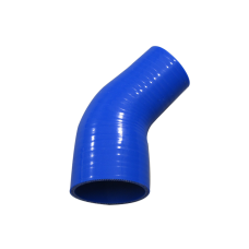 2.25"-1.75" 45 Deg Elbow Silicon Hose Reducer Coupler Blue for Intercooler Pipe