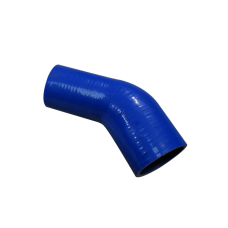 2.5" to 1.75 Inch Blue Silicon Hose Reducer 45 Degree Elbow Coupler