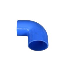 Universal 3.5"-3" 90 Degree Elbow Blue Silicon Hose Reducer Coupler