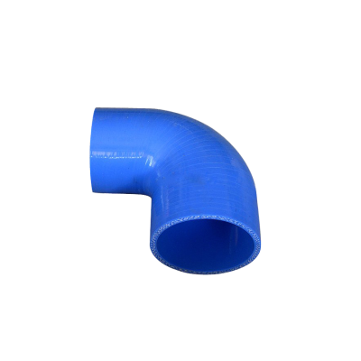 Universal 3.5"-3" 90 Degree Elbow Blue Silicon Hose Reducer Coupler